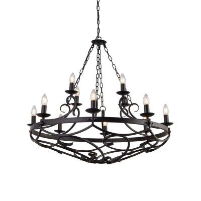 Searchlight 8912-12BK CARTWHEEL závěsné svítidlo 12xE14 černá