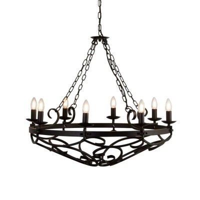 Searchlight 8908-8BK Cartwheel závěsné svítidlo 8xE14 černá