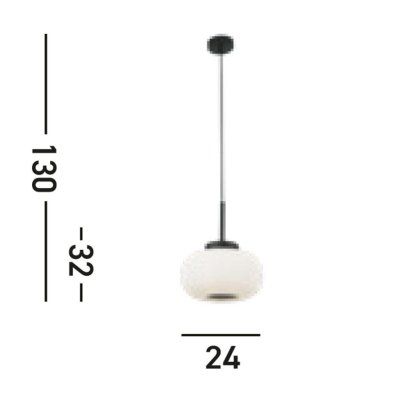 Searchlight 10272-1BK Lumina závěsné svítidlo černý kov - obrázek