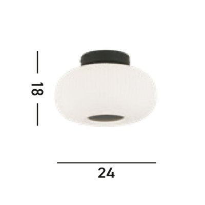 Searchlight 10271-1BK Lumina stropní svítidlo černé a sklo - obrázek