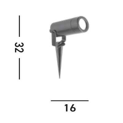 Searchlight 5010GY venkovní svítidlo šedé IP44 - obrázek