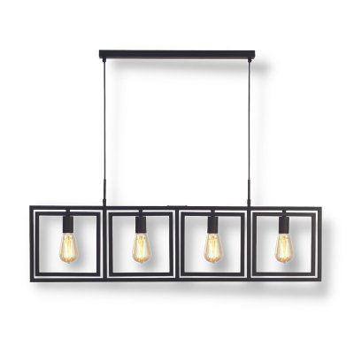 Searchlight 23203-4BK Plaza závěsné černé kovové svítidlo