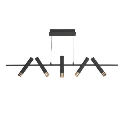 Searchlight 31651-5BK Cylinder závěsné černé kovové svítidlo - obrázek