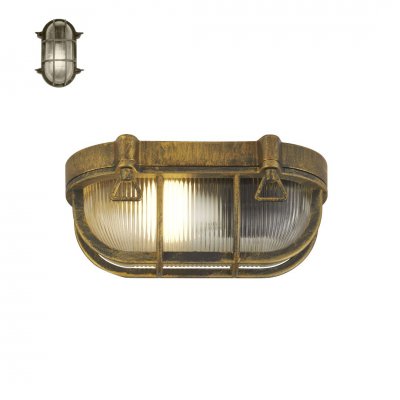 Searchlight 61402BG Bulkhead nástěnné svítidlo zlatá antik