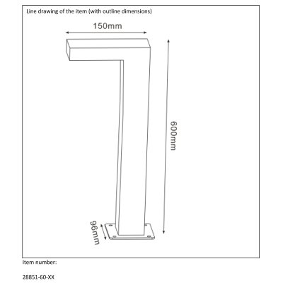 J- TEXAS Post IP44 H40 L60 LED  28851/60/30 - obrázek