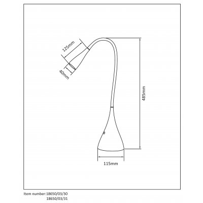 J- ZOZY Desk Lamp LED 3W 3000K 18650/03/31 - obrázek