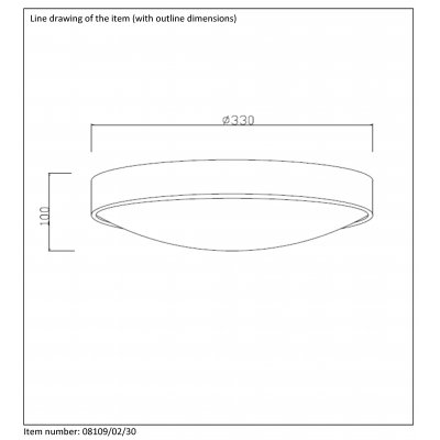 J- LEX ceiling light 2xE27 D36cm Black 08109/02/30 - obrázek