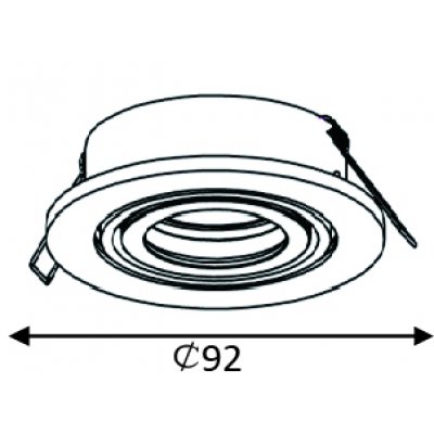 J- TUBE SPOT Round D9 GU10  22954/01/31 - obrázek