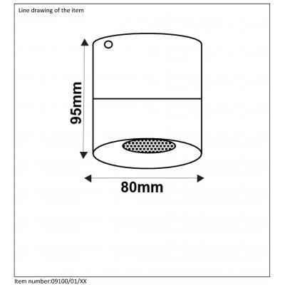 J- BODI Ceiling Light Round GU10 09100/01/31 - obrázek