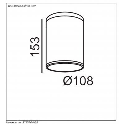 J- TUBIX Ceiling Light IP54  27870/01/30 - obrázek