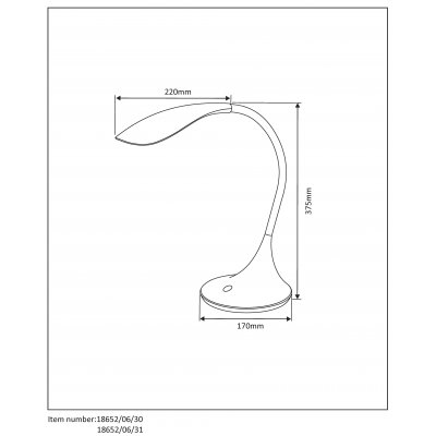 J- EMIL Desk Lamp LED 6W 3000K 18652/06/31 - obrázek