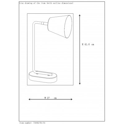 J- CONA Table lamp E14 L19 W10  71645/01/31 - obrázek