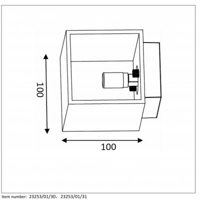 J- XERA Wall light Square 1x9-G9 H10 23253/01/31 - obrázek