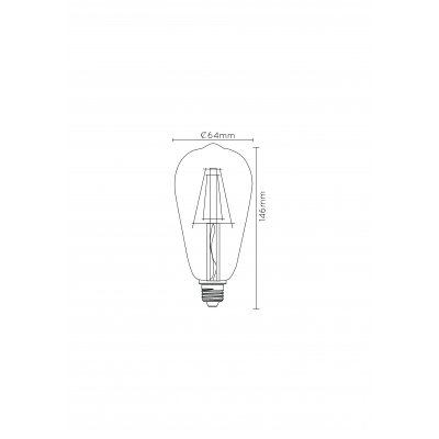 J- LAMP LED ST64 Filament E27/5W 5000LM 49015/05/60 - obrázek