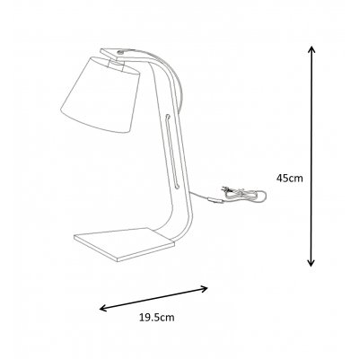 J- NORDIC Table Lamp E14 W20 H43cm 06502/81/31 - obrázek