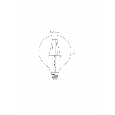 J-LAMP LED G95 Filament E27/5W 5000LM 2700 49016/05/60 - obrázek