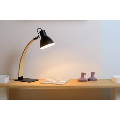 J- CURF Desklamp E27/60W Plawood-Metal Black 03613/01/30 - obrázek