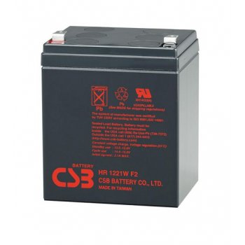 CSB HR1221W F2 (12V; 5,1Ah; faston 6,3mm; životnost 5let)