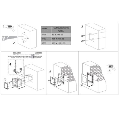 0761 ANKLE zápustné svítidlo do stěny LED nerezové IP65 - obrázek